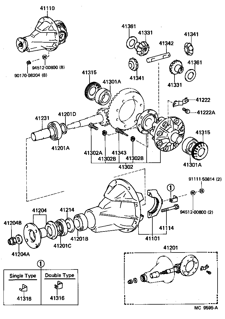 41201-29207 FINAL GEAR KIT, DIFFERENTIAL, REAR product image