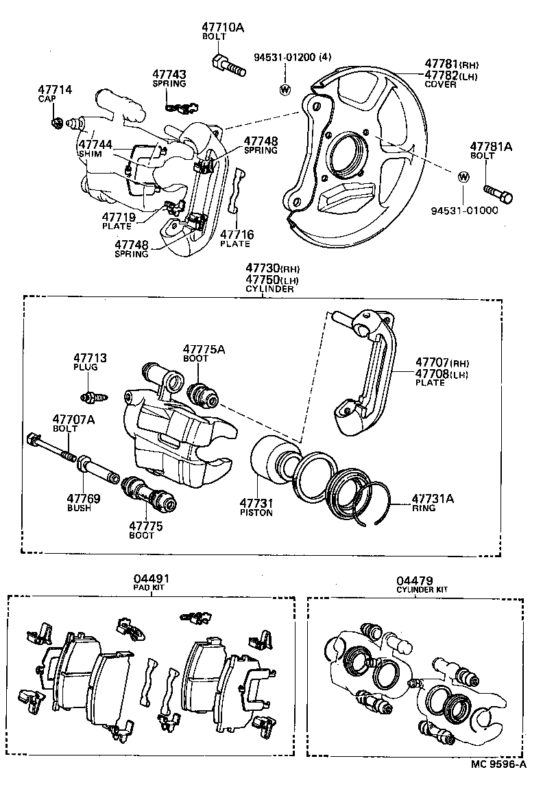 04465-20370 PAD KIT, DISC BRAKE, FRONT product image
