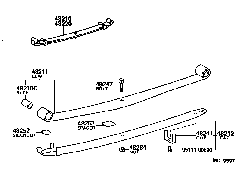 04483-26061 SHACKLE KIT, REAR SPRING product image