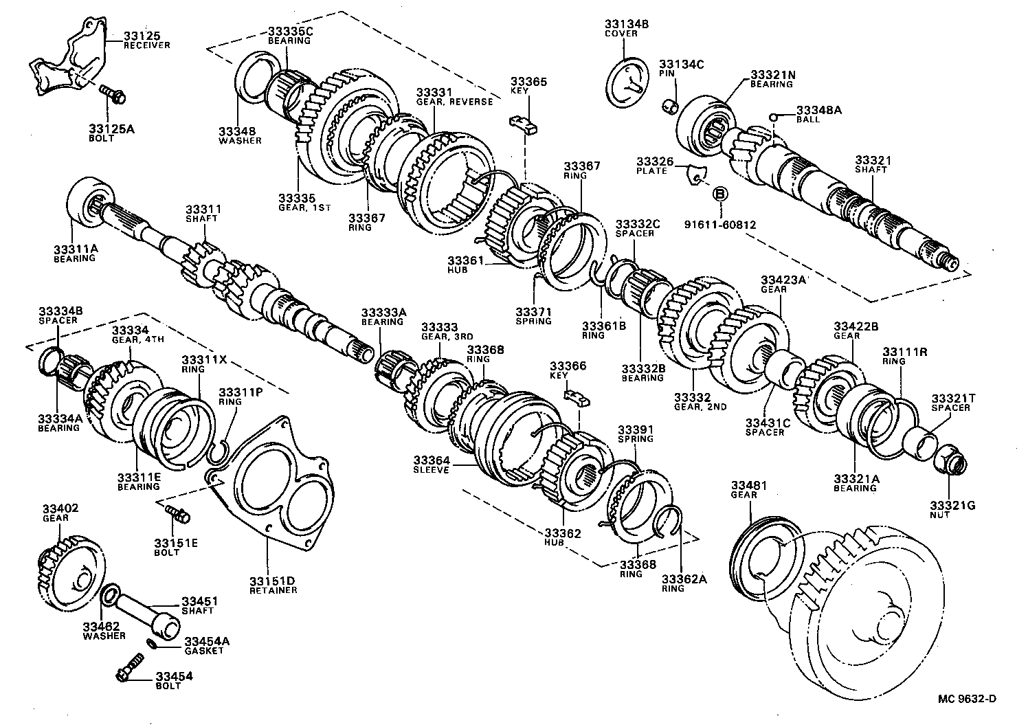 33034-12030 GEAR, 3RD product image