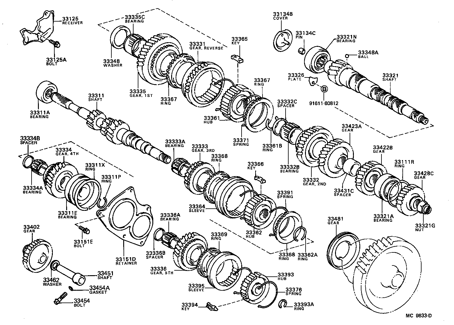 33034-12030 GEAR, 3RD product image