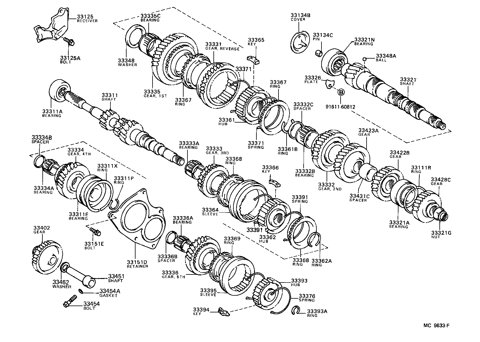 33033-17010 GEAR, 2ND product image