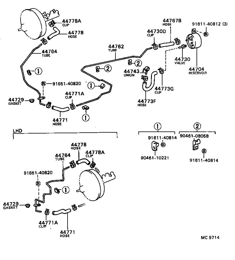 04443-28071 BOOSTER KIT, BRAKE product image