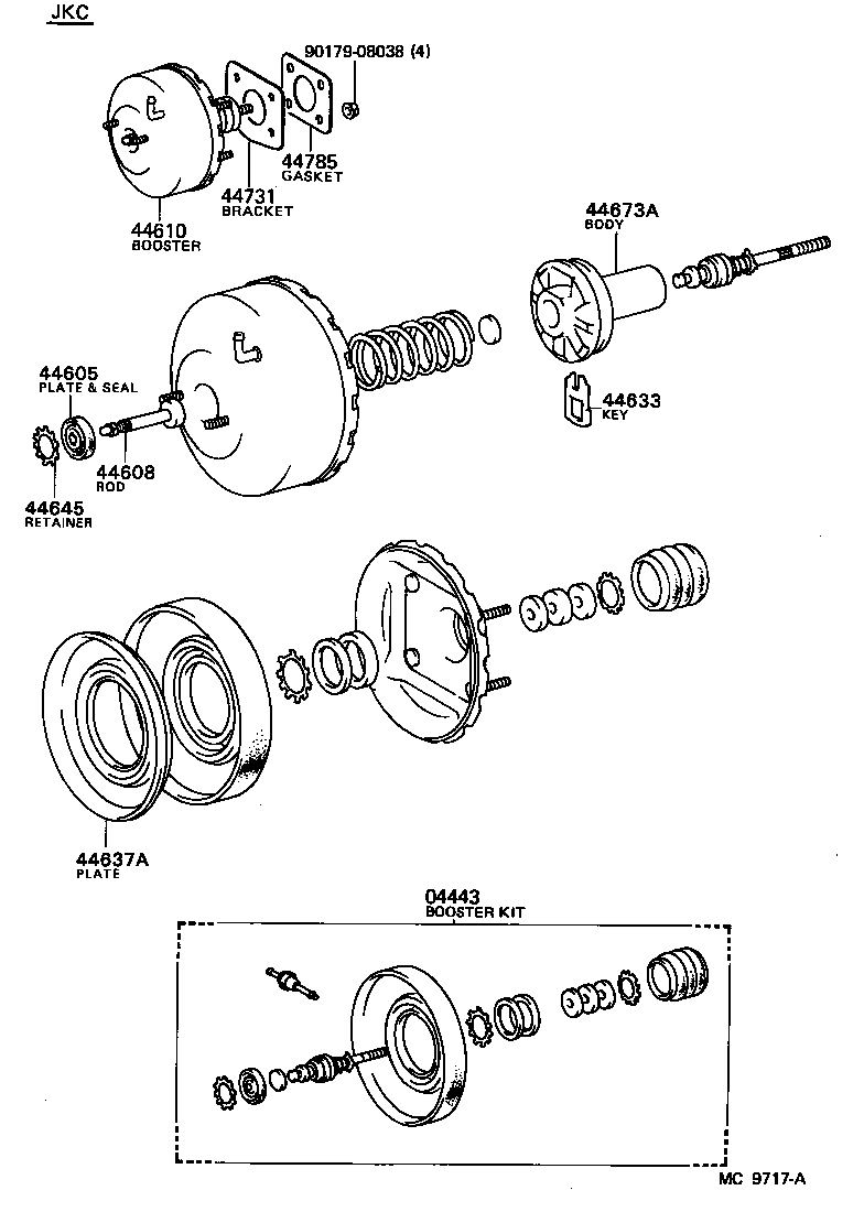 04443-12280 BOOSTER KIT, BRAKE product image