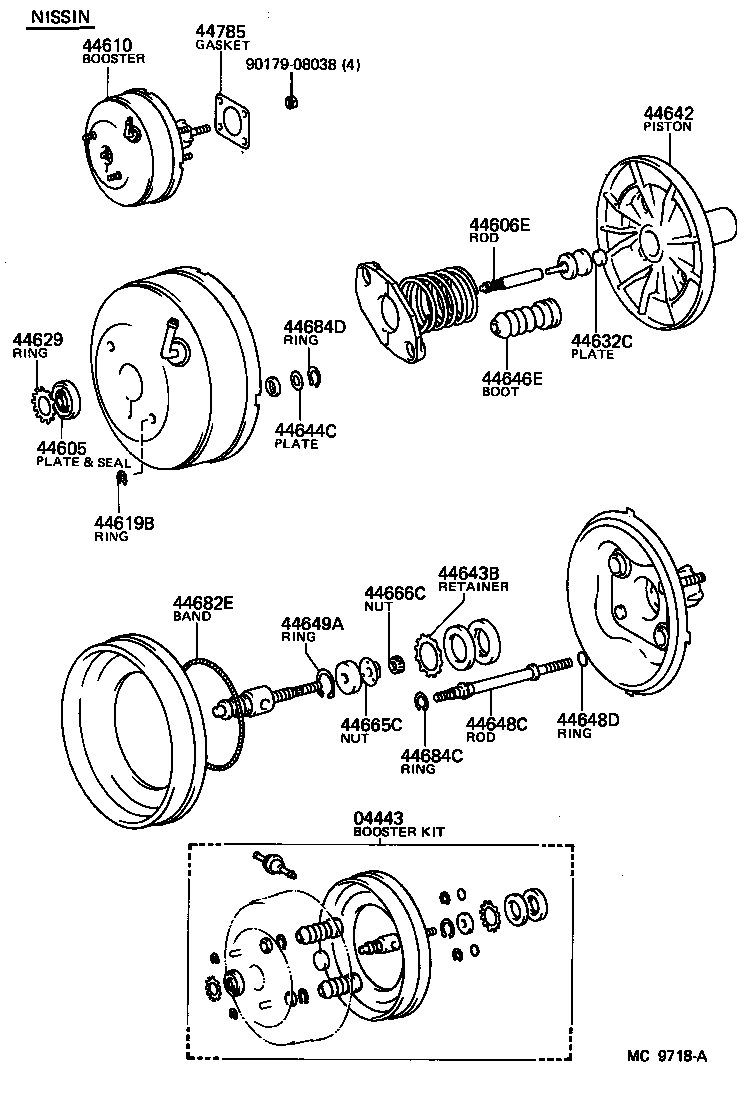 04443-12270 BOOSTER KIT, BRAKE product image