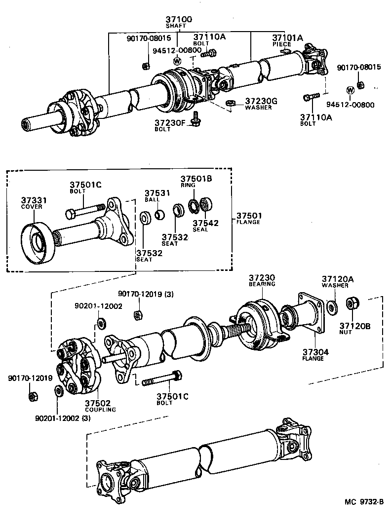 37239-12040 INSULATOR, CENTER SUPPORT BEARING HEAT product image