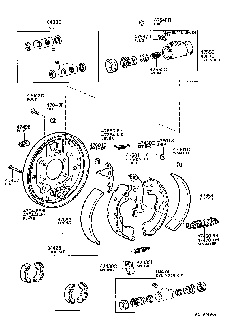 47447-20030 PIN, SHOE HOLD DOWN SPRING(FOR REAR BRAKE) product image