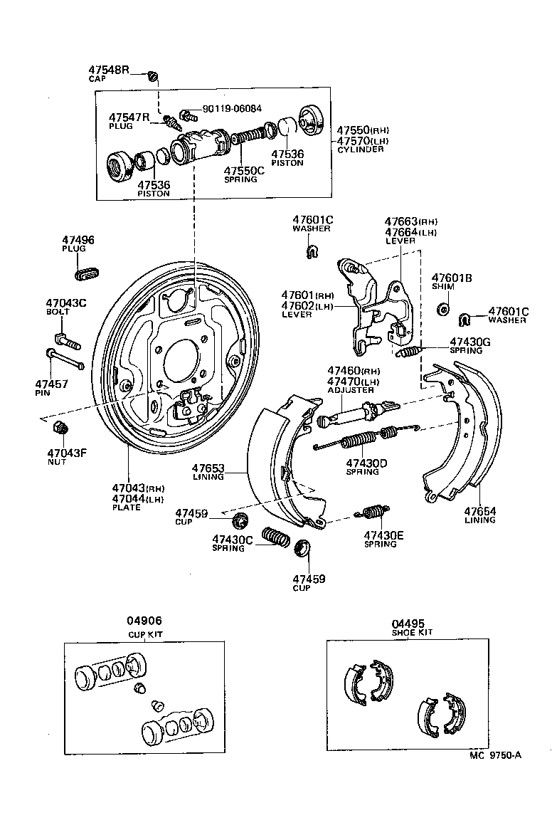 47447-20030 PIN, SHOE HOLD DOWN SPRING(FOR REAR BRAKE) product image