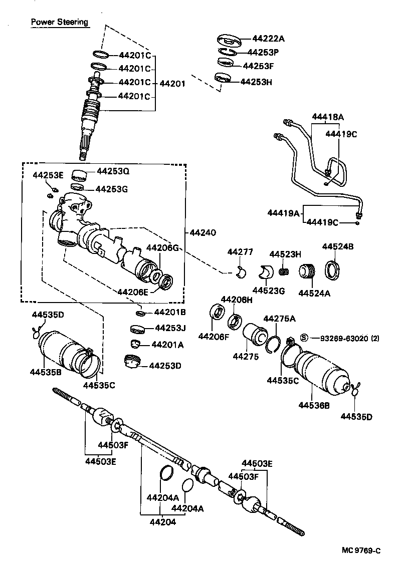 04445-12030 GASKET KIT, POWER STEERING GEAR(FOR RECIRCULATING BALL) product image