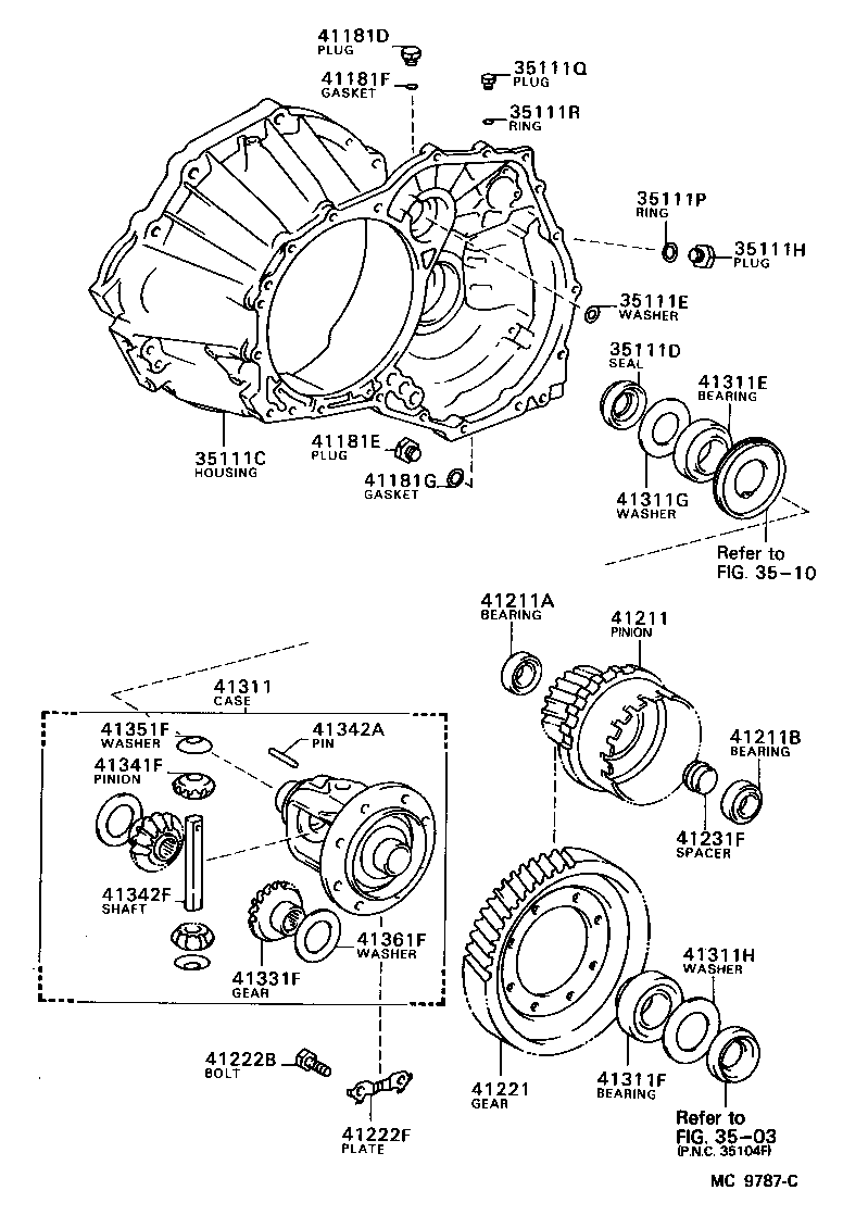41301-32020 CASE, FRONT DIFFERENTIAL product image
