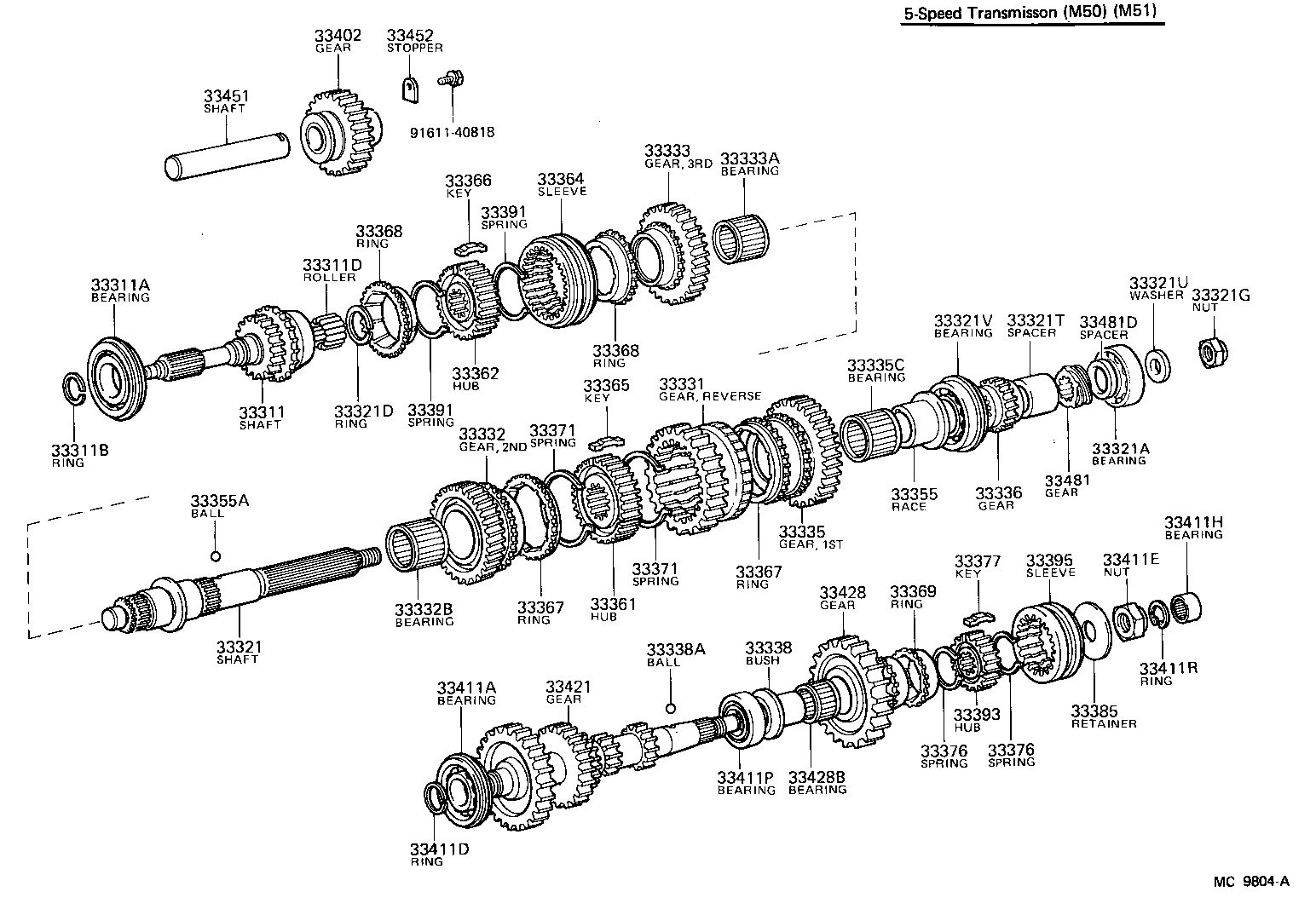 33481-36090 GEAR, SPEEDOMETER DRIVE (MTM) product image