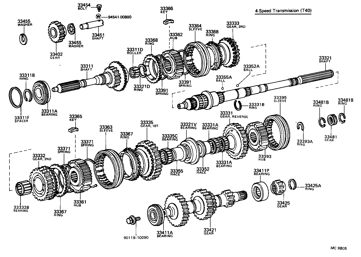 33481-22010 GEAR, SPEEDOMETER DRIVE (MTM) product image