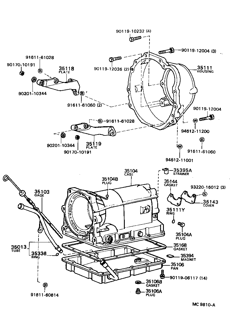 35103-22030 GAGE SUB-ASSY, TRANSMISSION OIL LEVEL product image