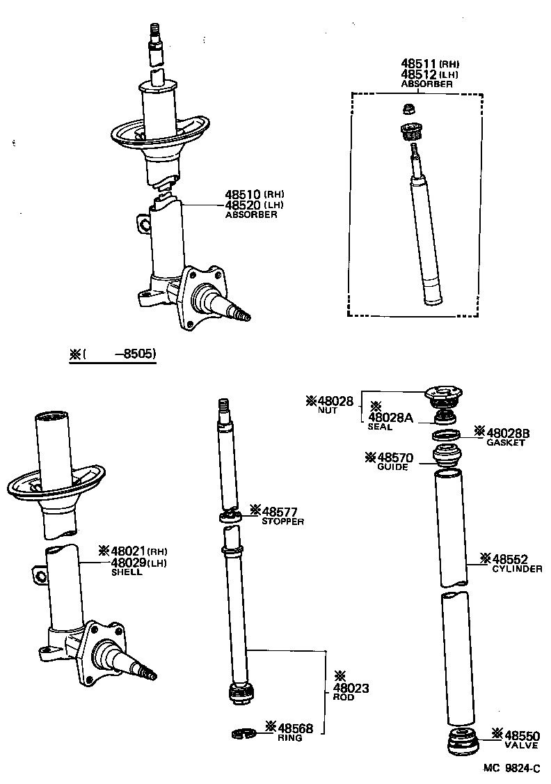 48157-12030 INSULATOR, FRONT COIL SPRING, UPPER product image