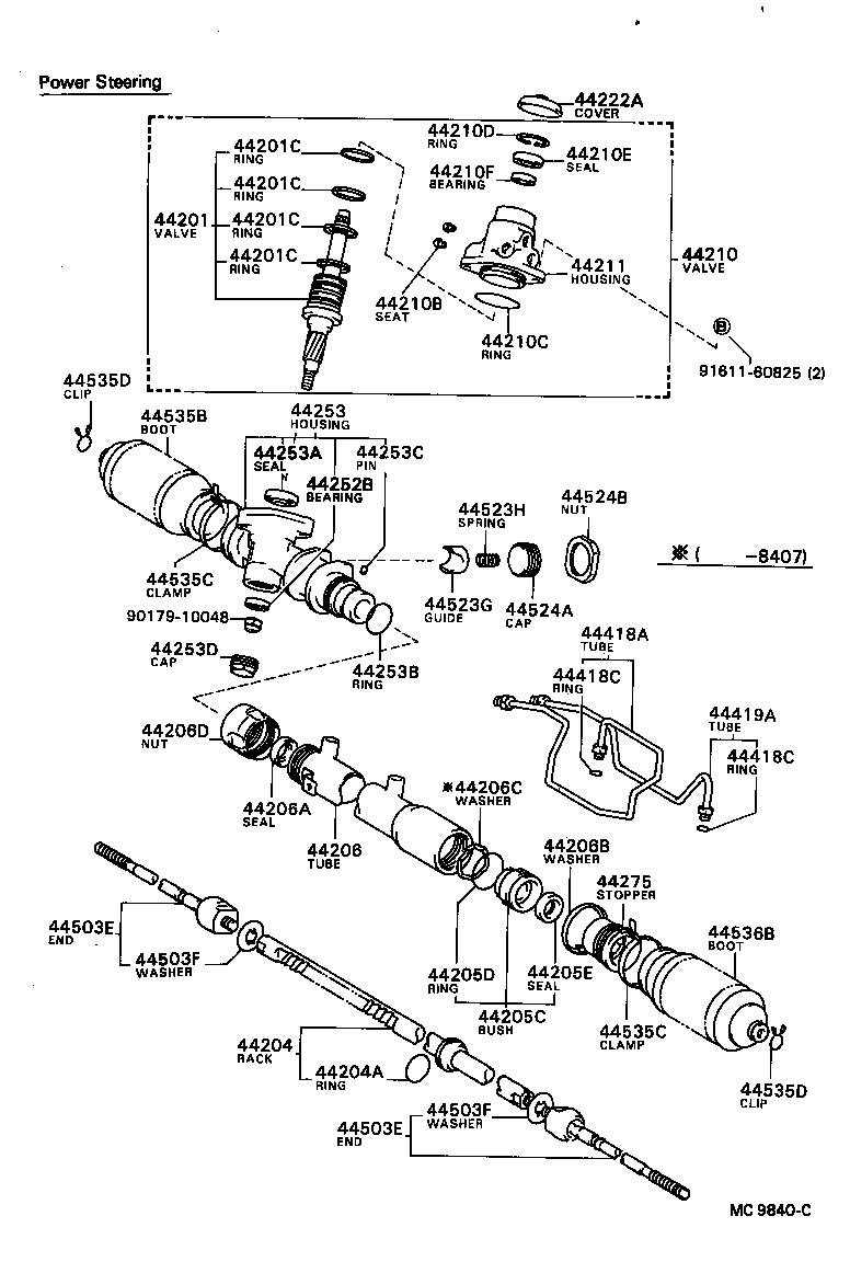 04445-12030 GASKET KIT, POWER STEERING GEAR(FOR RECIRCULATING BALL) product image