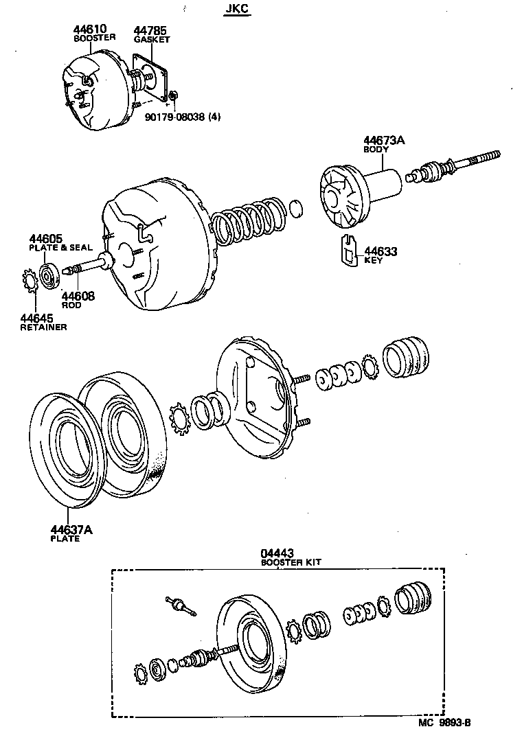 04443-14420 BOOSTER KIT, BRAKE product image