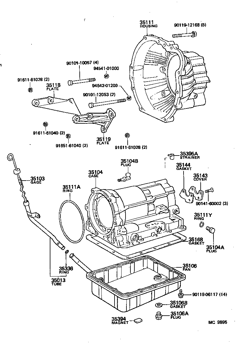 35103-12040 GAGE SUB-ASSY, TRANSMISSION OIL LEVEL product image