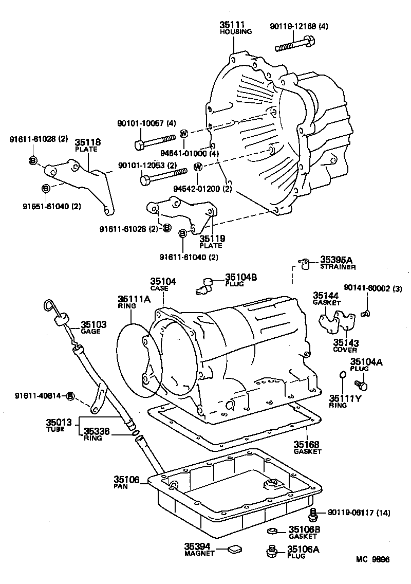 35103-12040 GAGE SUB-ASSY, TRANSMISSION OIL LEVEL product image