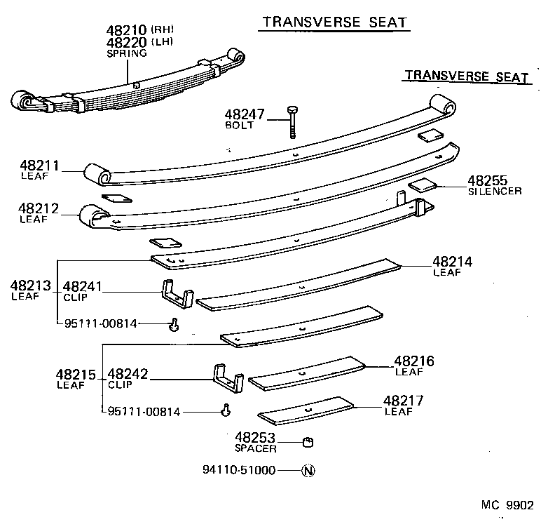 48416-60030 BRACKET SUB-ASSY, REAR SPRING, REAR RH product image