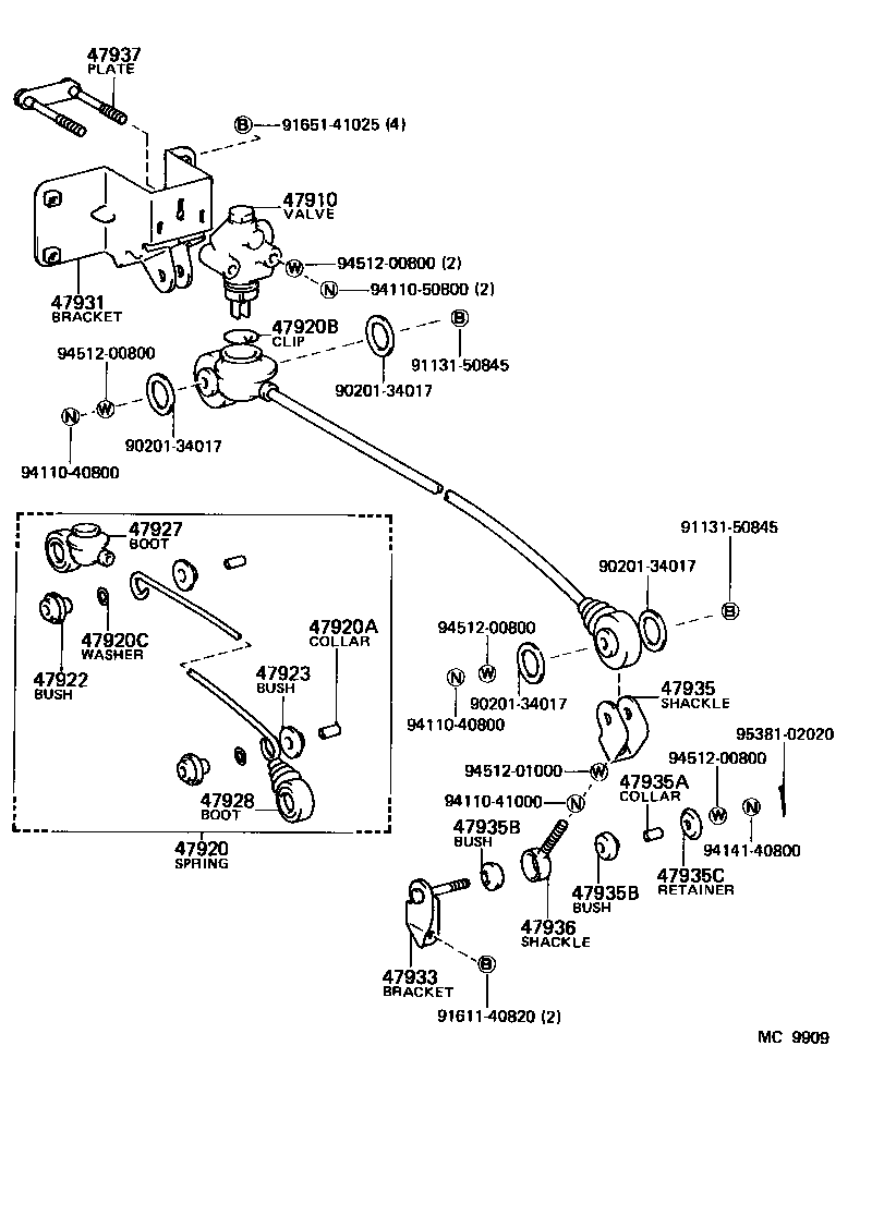 47311-55090 TUBE, FRONT BRAKE, NO.5 product image