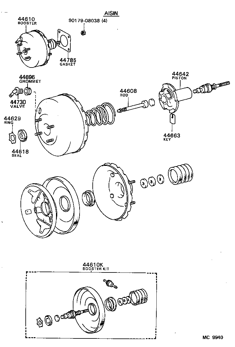 04443-14450 BOOSTER KIT, BRAKE product image
