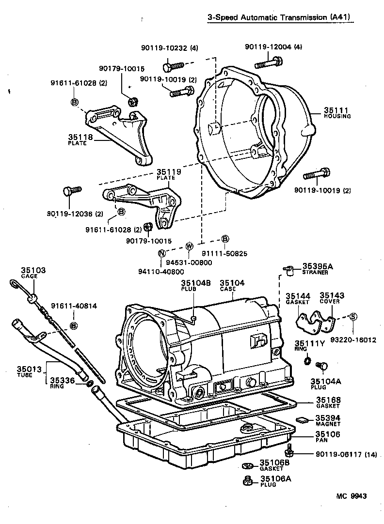 35103-12040 GAGE SUB-ASSY, TRANSMISSION OIL LEVEL product image