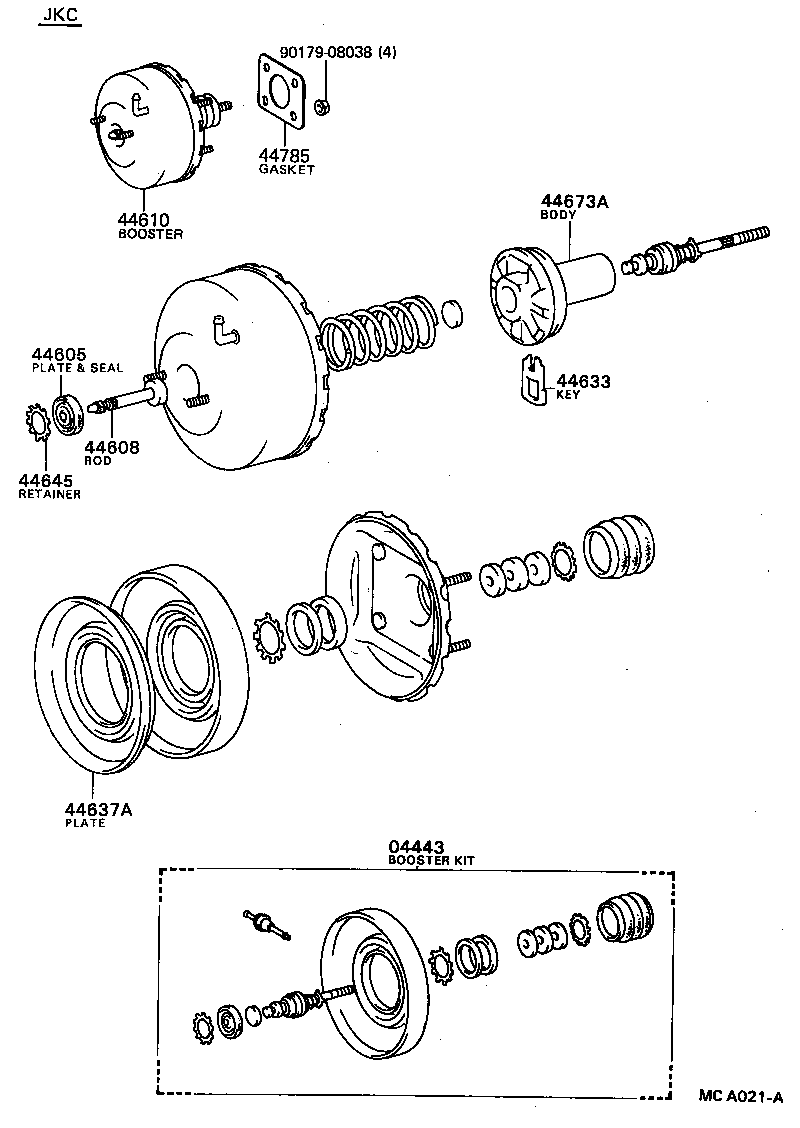 04443-12400 BOOSTER KIT, BRAKE product image