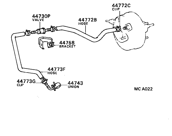 04443-12400 BOOSTER KIT, BRAKE product image