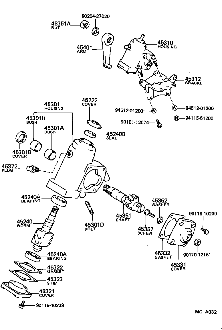 04445-25010 GASKET KIT, POWER STEERING GEAR product image