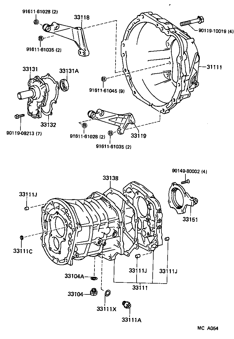33101-30061 CASE, MANUAL TRANSMISSION product image