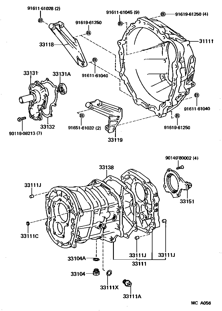 33101-30061 CASE, MANUAL TRANSMISSION product image