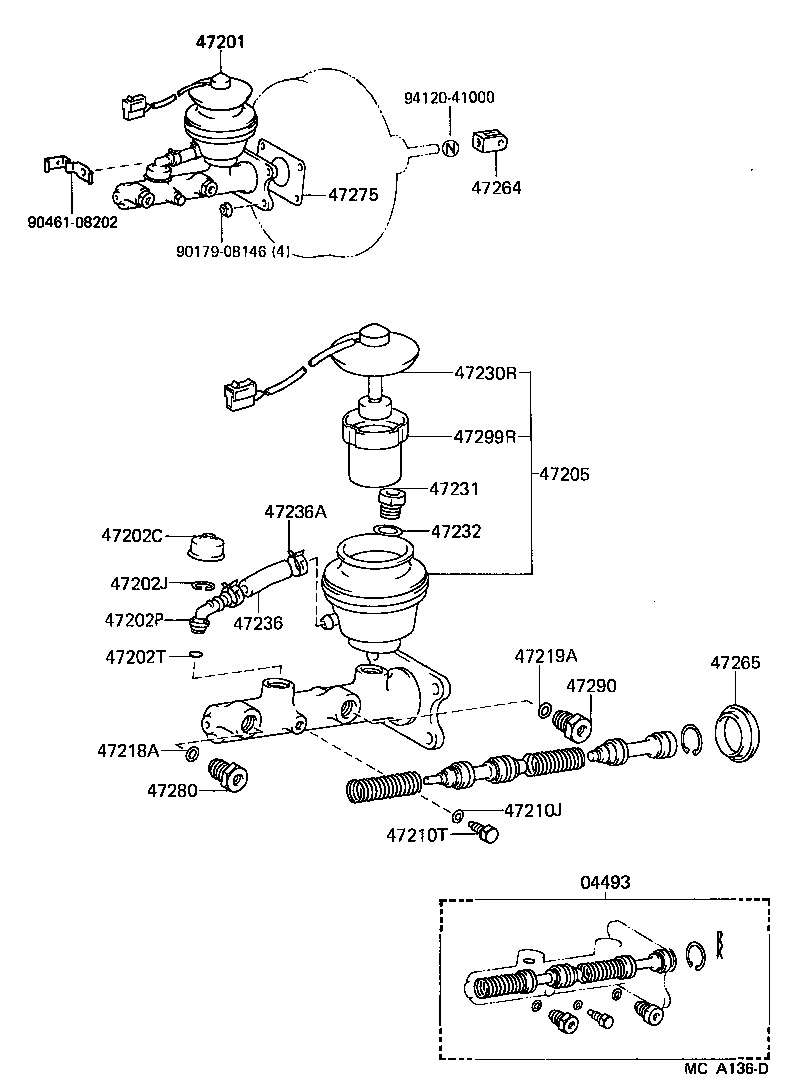 47202-30090 RESERVOIR SET, BRAKE MASTER CYLINDER(FOR REAR SIDE) product image