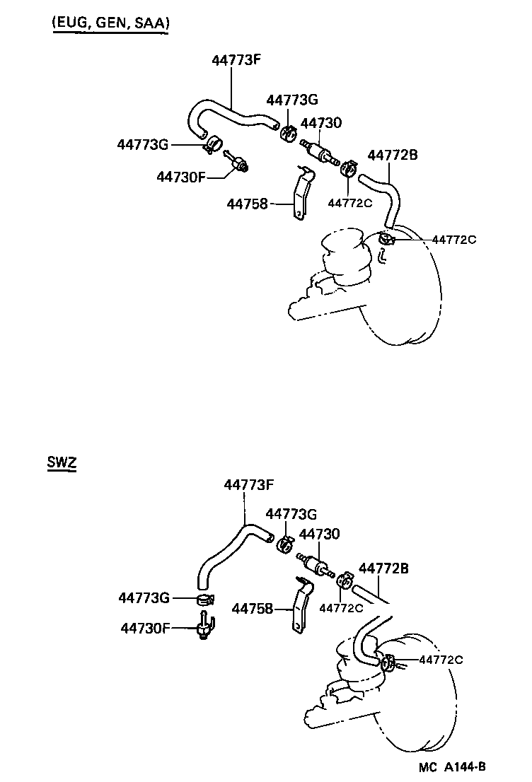 04443-30330 BOOSTER KIT, BRAKE product image
