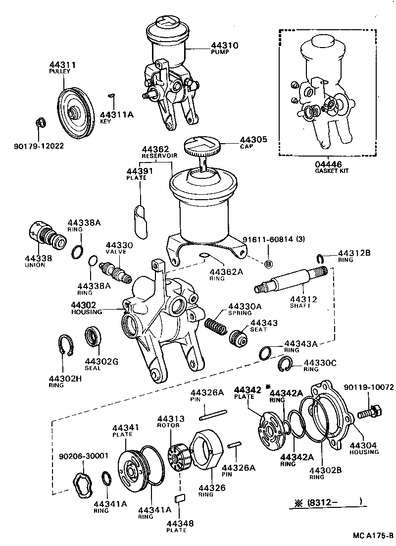 44313-12010 ROTOR, VANE PUMP product image