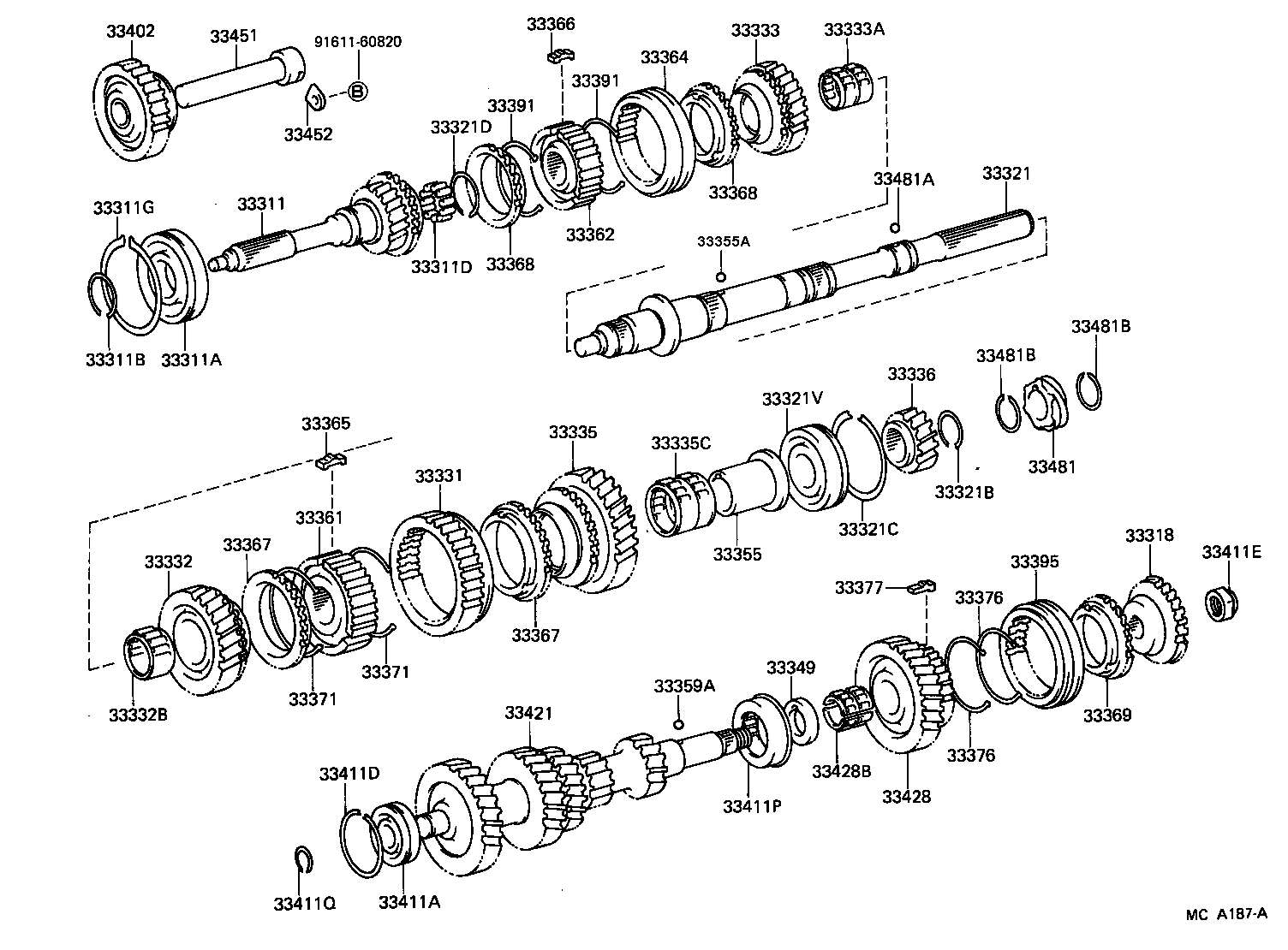 33034-26040 GEAR, 3RD product image