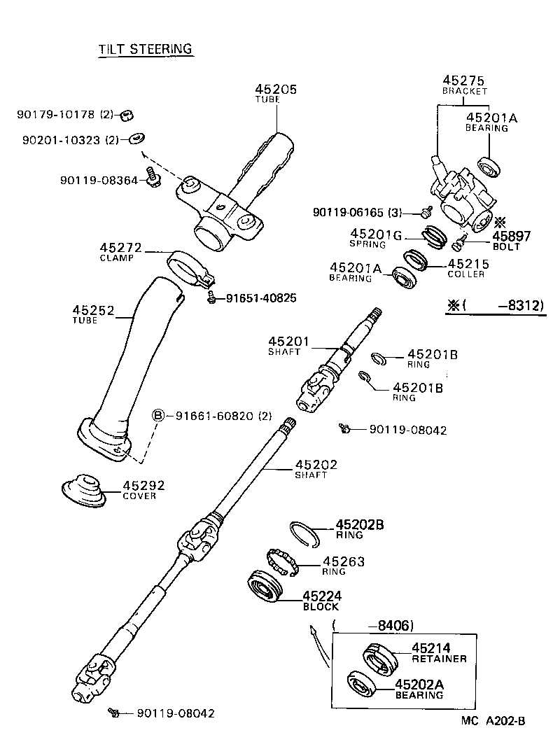 45220-28050 SHAFT SUB-ASSY, STEERING INTERMEDIATE product image