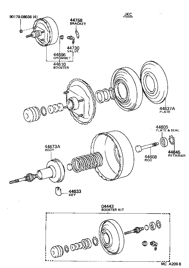 04443-28151 BOOSTER KIT, BRAKE product image