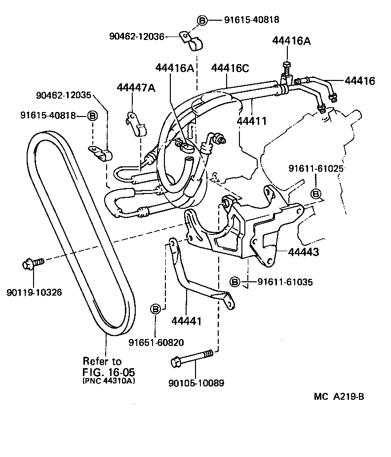 44348-30071 HOSE, OIL RESERVOIR TO PUMP, NO.1 product image