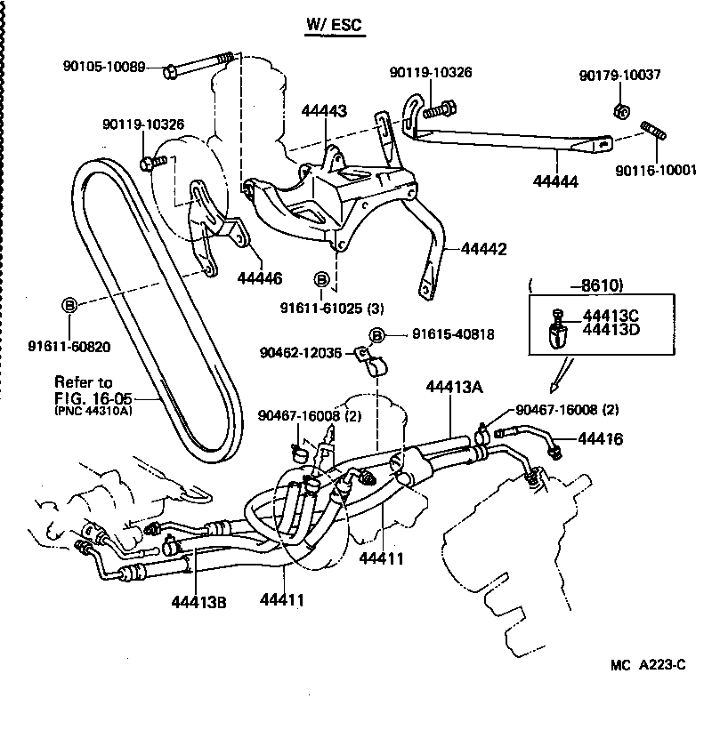 44348-30071 HOSE, OIL RESERVOIR TO PUMP, NO.1 product image