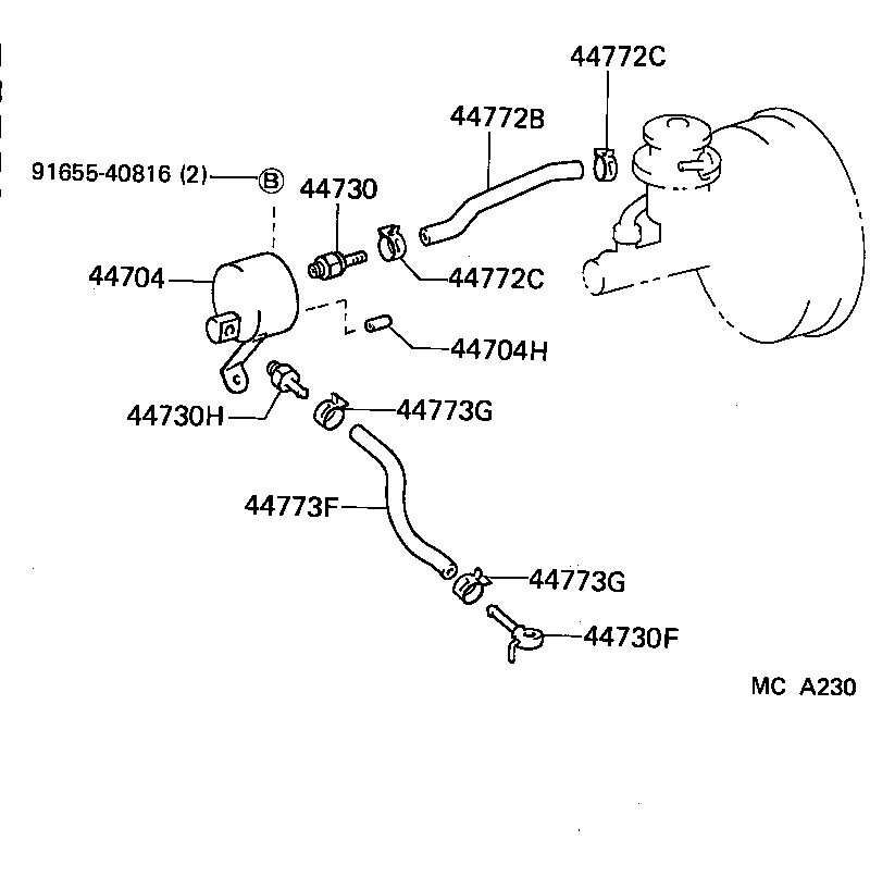04443-30410 BOOSTER KIT, BRAKE product image