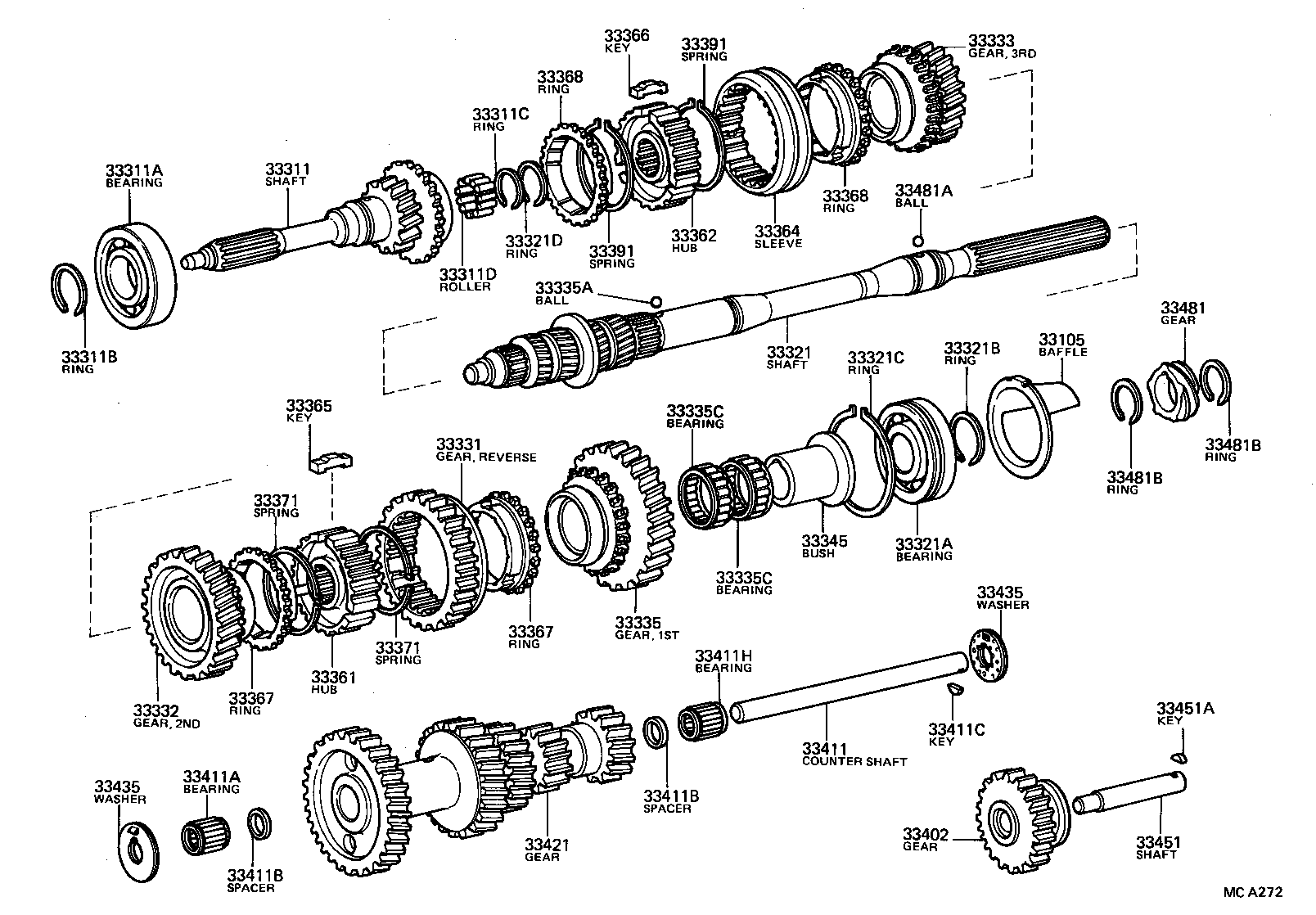 33032-26010 GEAR, 1ST product image