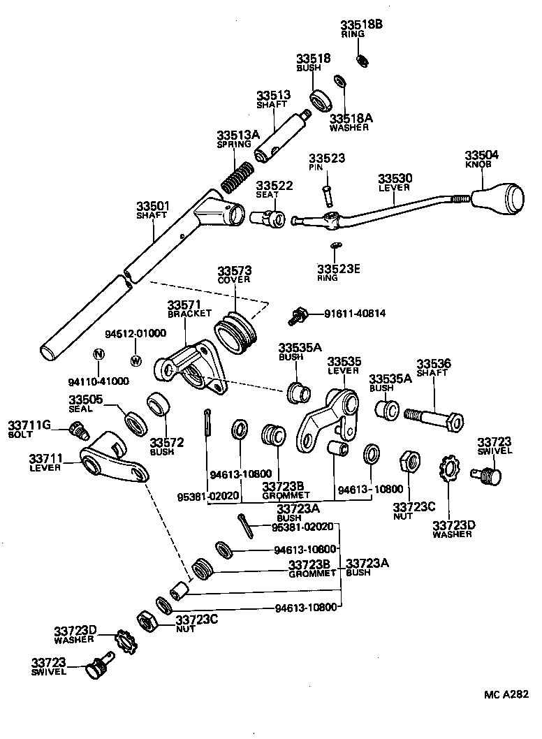 33775-35030 COVER, CROSS SHAFT DUST (FOR COLUMN SHIFT) product image