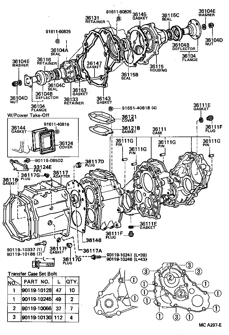 36121-35010 COVER, TRANSFER CASE, NO.1 product image