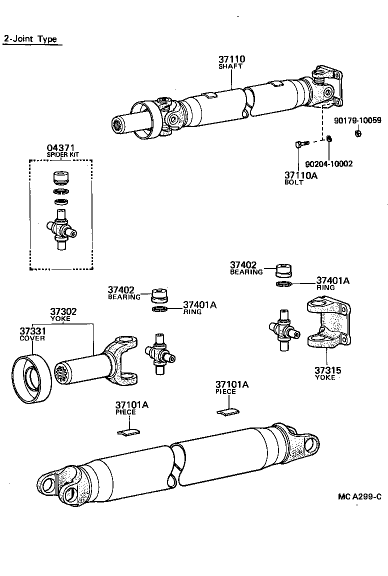 37304-35040 FLANGE SUB-ASSY, UNIVERSAL JOINT product image