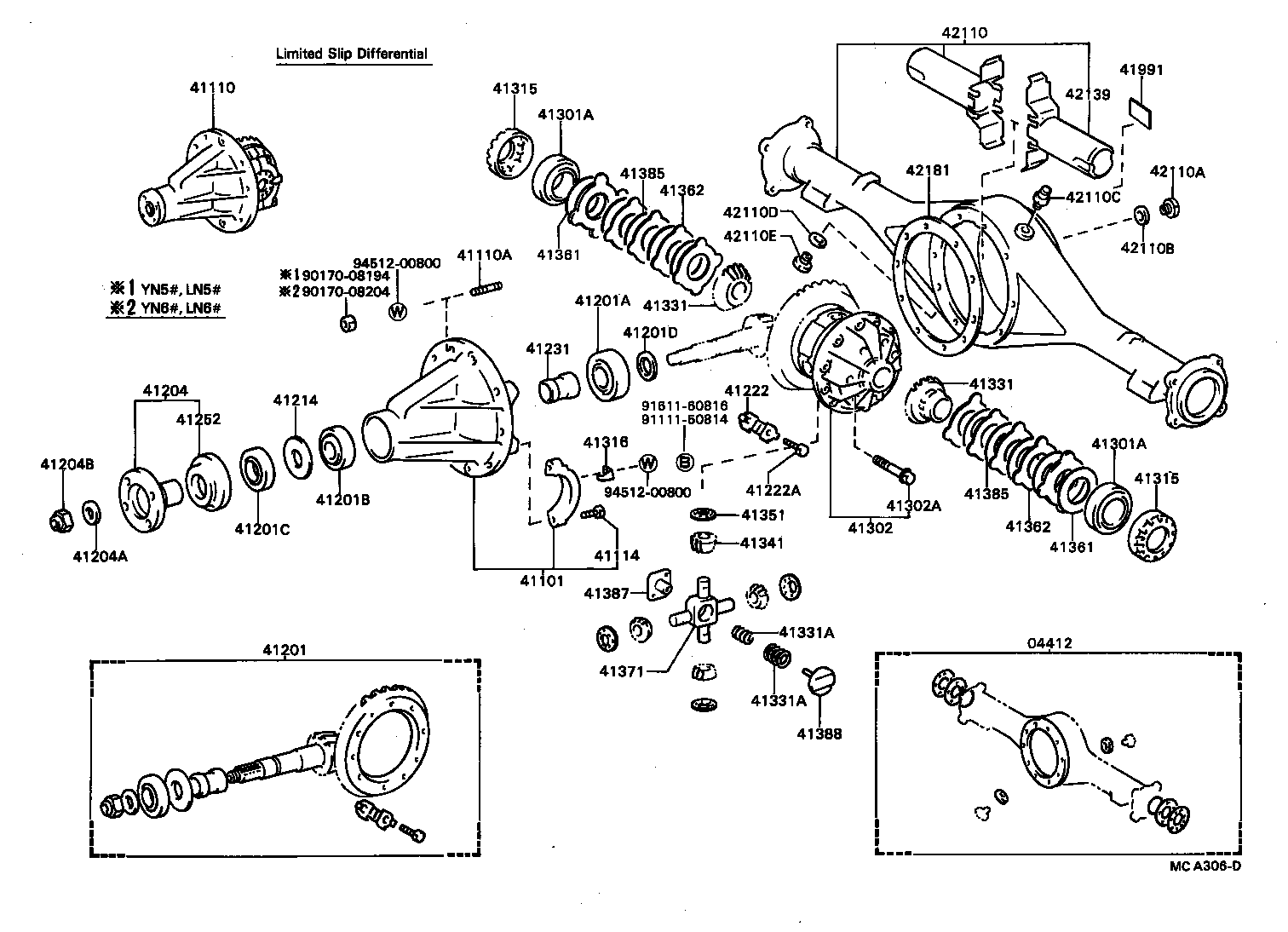 04412-25060 GASKET KIT, REAR DIFFERENTIAL CARRIER product image