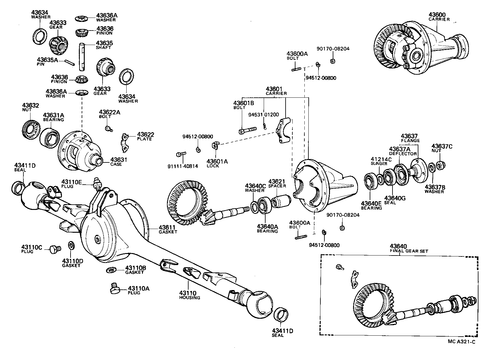 41110-35360 CARRIER ASSY, FRONT AXLE product image