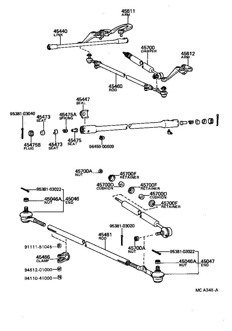 45466-55020 CLAMP, TIE ROD END product image