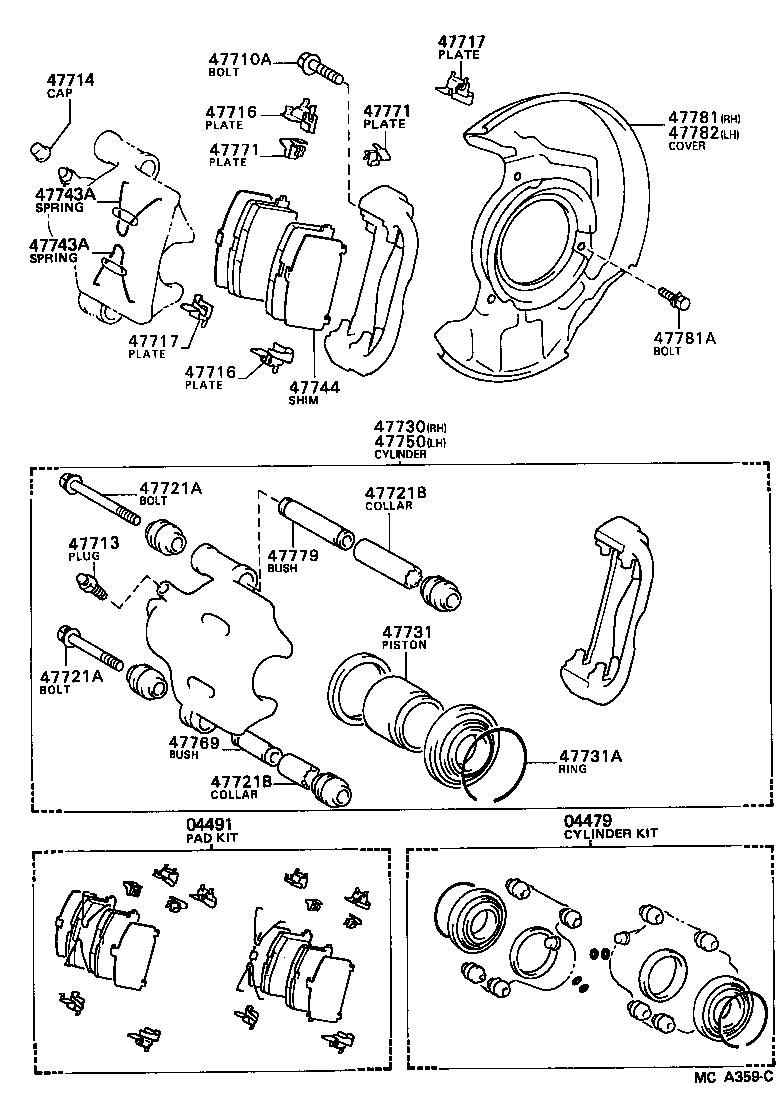 04465-12010 PAD KIT, DISC BRAKE, FRONT product image