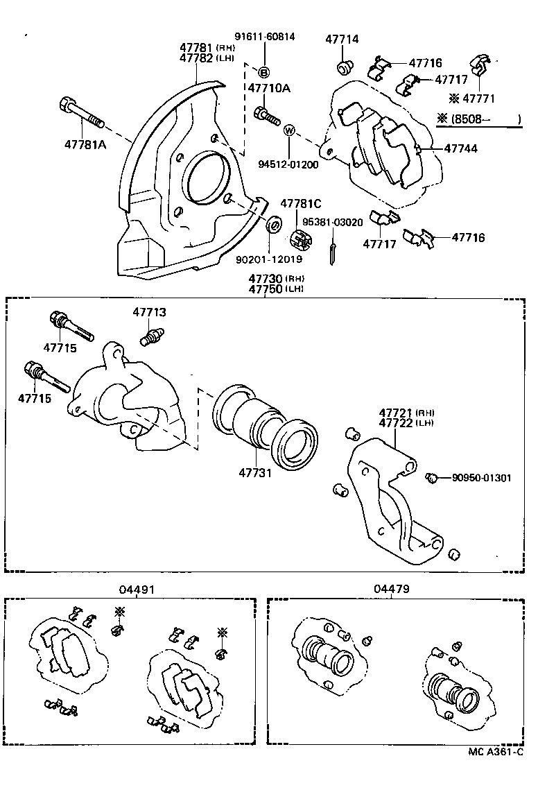 04465-35210 PAD KIT, DISC BRAKE, FRONT product image