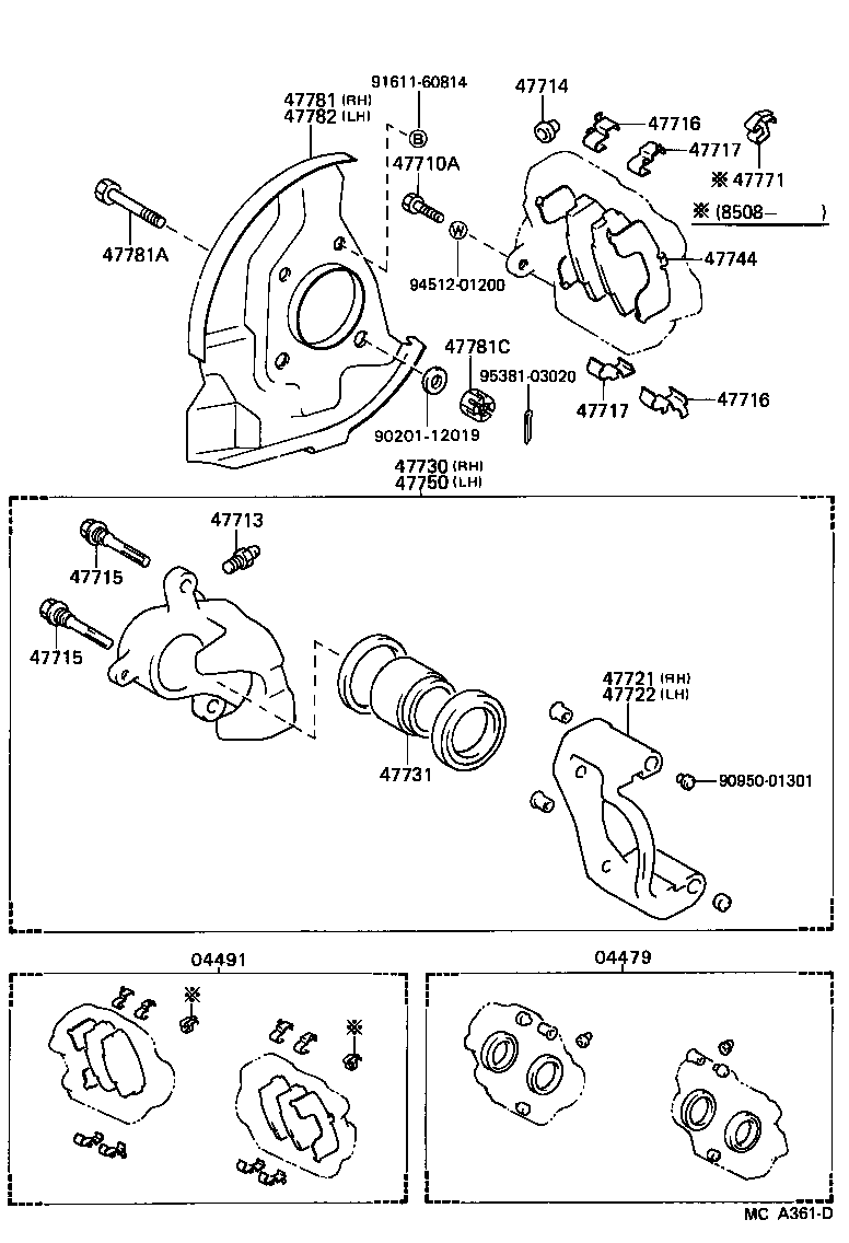 04465-35260 PAD KIT, DISC BRAKE, FRONT product image